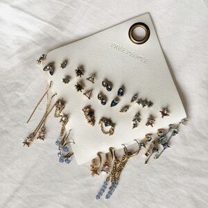 Free People Gold and Blue Earring Collection